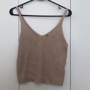 Beige knit H&M tank - medium